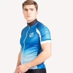 Dare 2b AEP VIrtuosity Homme Cyclosport Maillot Manches Courtes - Dégradé Bleu / Blanc -Vélo Mania aep virtuosity homme cyclosport maillot manches courtes degrade bleu blanc 3