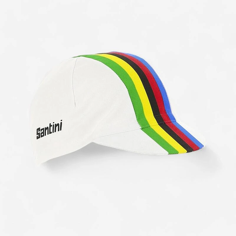 Casquette Vélo Route - Santini UCI Rainbow 3 Casquette Vélo Route - Santini UCI Rainbow