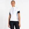 Dare 2b Compassion II Maillot De Fitness Zippé à Moitié Pour Femme - Blanc -Vélo Mania compassion ii maillot de fitness zippe a moitie pour femme blanc