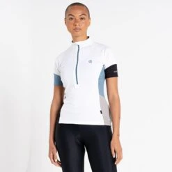 Dare 2b Compassion II Maillot De Fitness Zippé à Moitié Pour Femme - Blanc