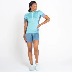 Dare 2b Compassion II Maillot De Fitness Zippé à Moitié Pour Femme - Vert -Vélo Mania compassion ii maillot de fitness zippe a moitie pour femme vert 4