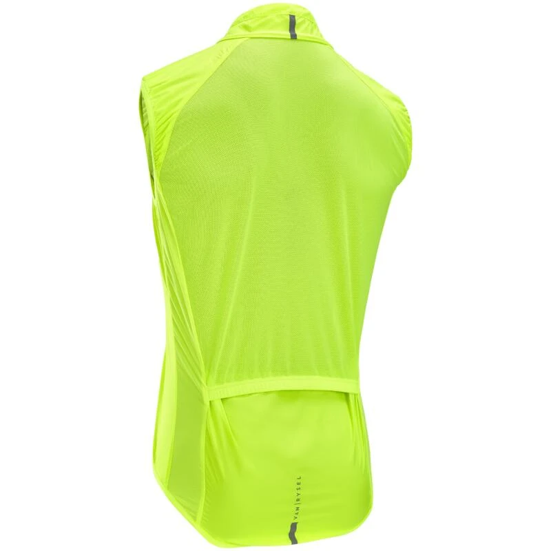 COUPE-VENT VELO ROUTE SANS MANCHE HOMME - RACER ULTRA-LIGHT JAUNE 4 COUPE-VENT VELO ROUTE SANS MANCHE HOMME - RACER ULTRA-LIGHT JAUNE – Image 2