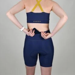 Cuissard Cyclisme Femme Bleu Ecoresponsable 9 Cuissard Cyclisme Femme Bleu Ecoresponsable -Vélo Mania cuissard cyclisme femme bleu ecoresponsable 2