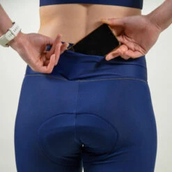 Cuissard Long Cyclisme Femme Bleu Ecoresponsable 8 Cuissard Long Cyclisme Femme Bleu Ecoresponsable -Vélo Mania cuissard long cyclisme femme bleu ecoresponsable 1