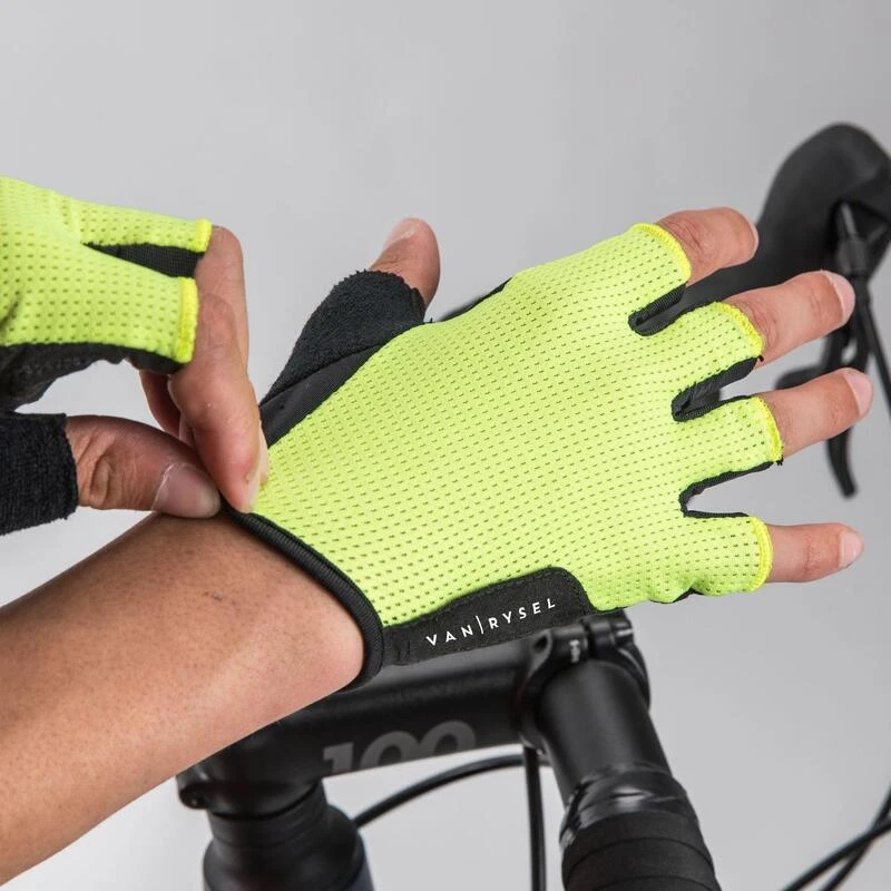 Gants Vélo Route 500 Jaune Fluo 6 Gants Vélo Route 500 Jaune Fluo – Image 4