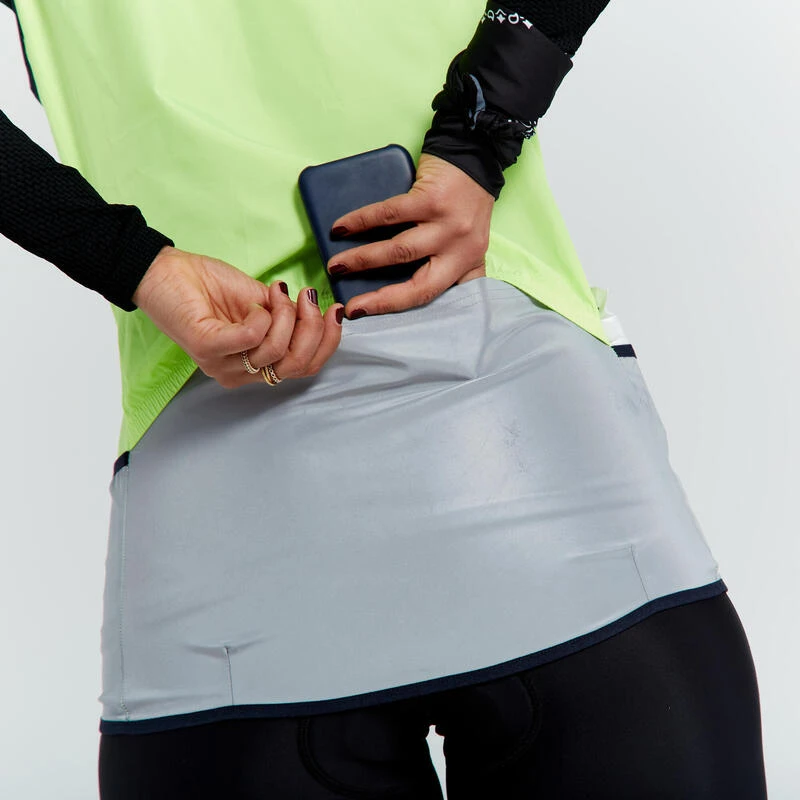 GILET COUPE VENT VELO FEMME JAUNE NORME EN1150 6 GILET COUPE VENT VELO FEMME JAUNE NORME EN1150 – Image 4