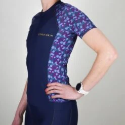 Maillot Cyclisme Femme Bleu Ecoresponsable -Vélo Mania maillot cyclisme femme bleu ecoresponsable 1