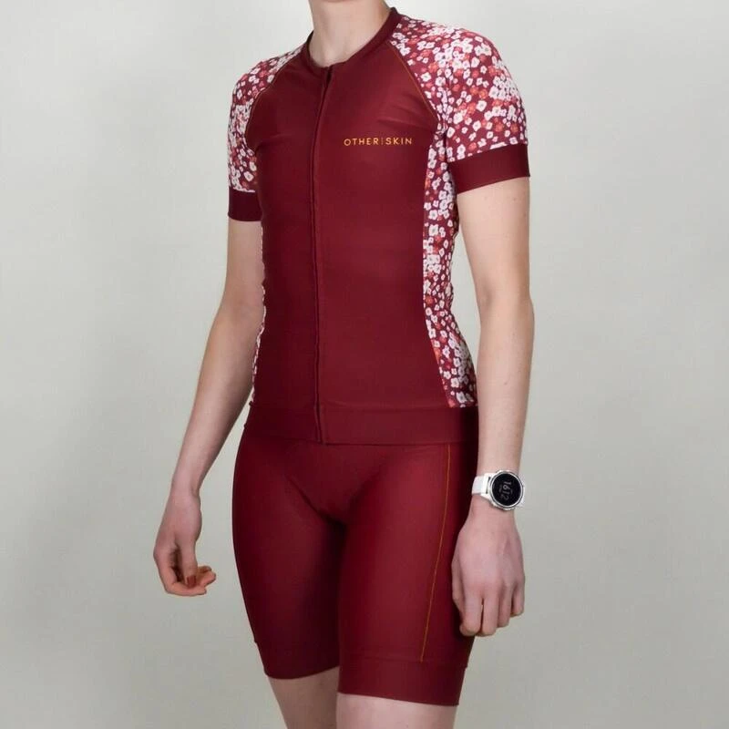 Maillot Cyclisme Femme Bordeaux Ecoresponsable 5 Maillot Cyclisme Femme Bordeaux Ecoresponsable – Image 3