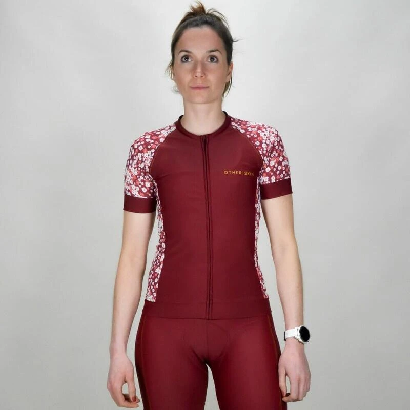 Maillot Cyclisme Femme Bordeaux Ecoresponsable 3 Maillot Cyclisme Femme Bordeaux Ecoresponsable
