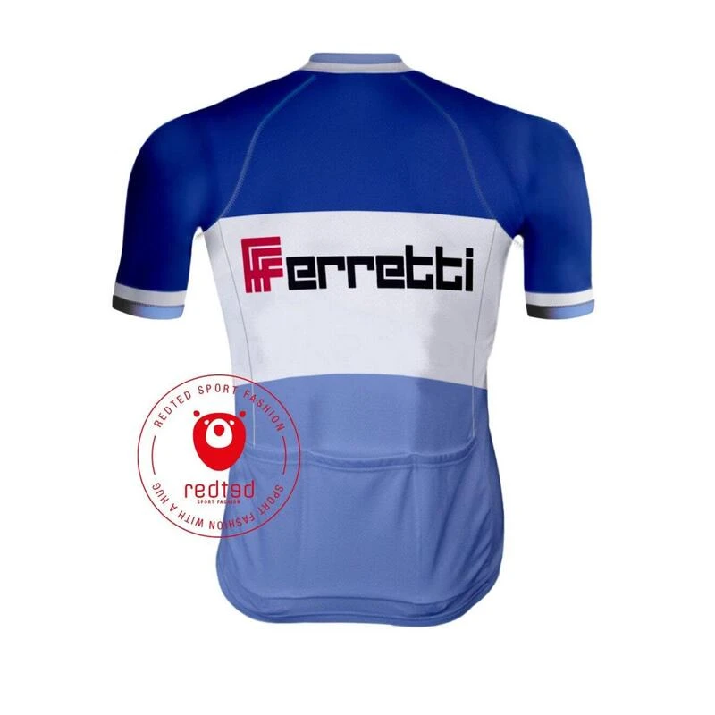 MAILLOT CYCLISME VINTAGE FERRETTI - REDTED 4 MAILLOT CYCLISME VINTAGE FERRETTI - REDTED – Image 2