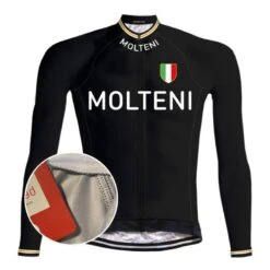Maillot Cyclisme Vintage Molteni - REDTED – Noir
