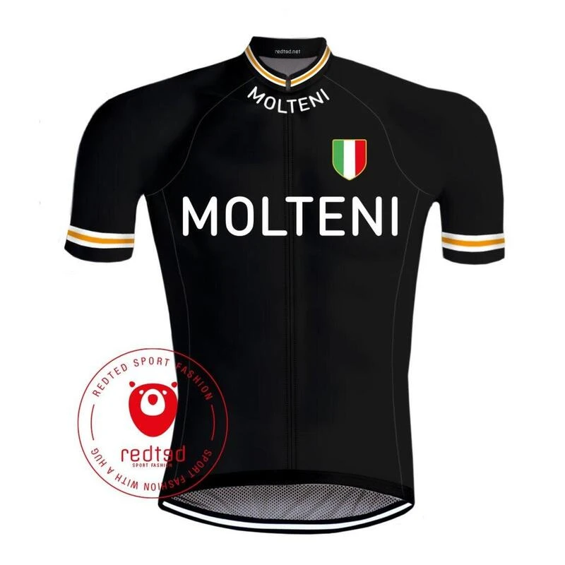 Maillot Cyclisme Vintage Molteni - REDTED - Noir 3 Maillot Cyclisme Vintage Molteni - REDTED - Noir