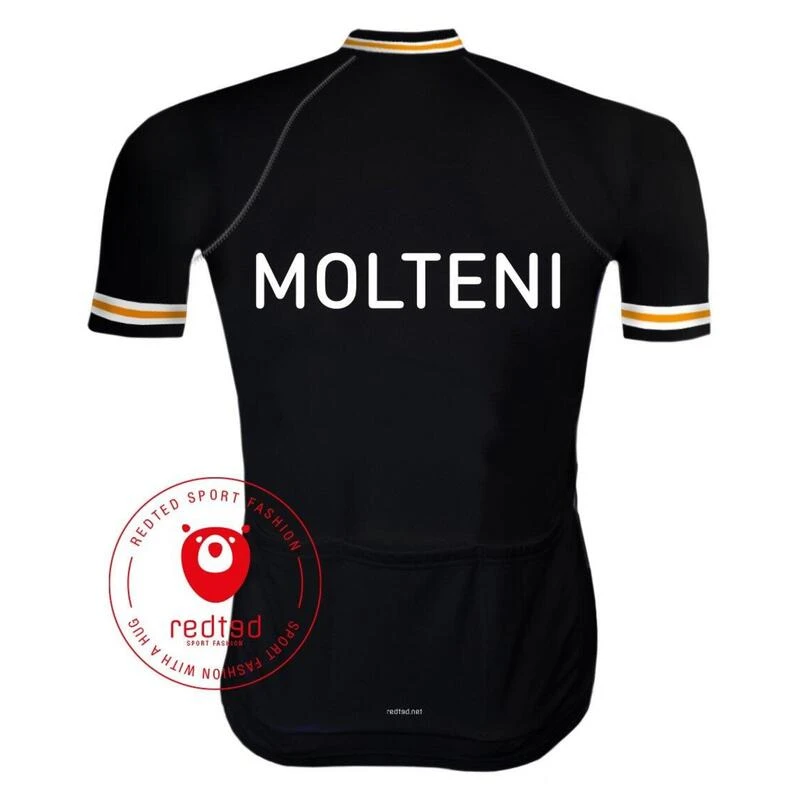 Maillot Cyclisme Vintage Molteni - REDTED - Noir 4 Maillot Cyclisme Vintage Molteni - REDTED - Noir – Image 2