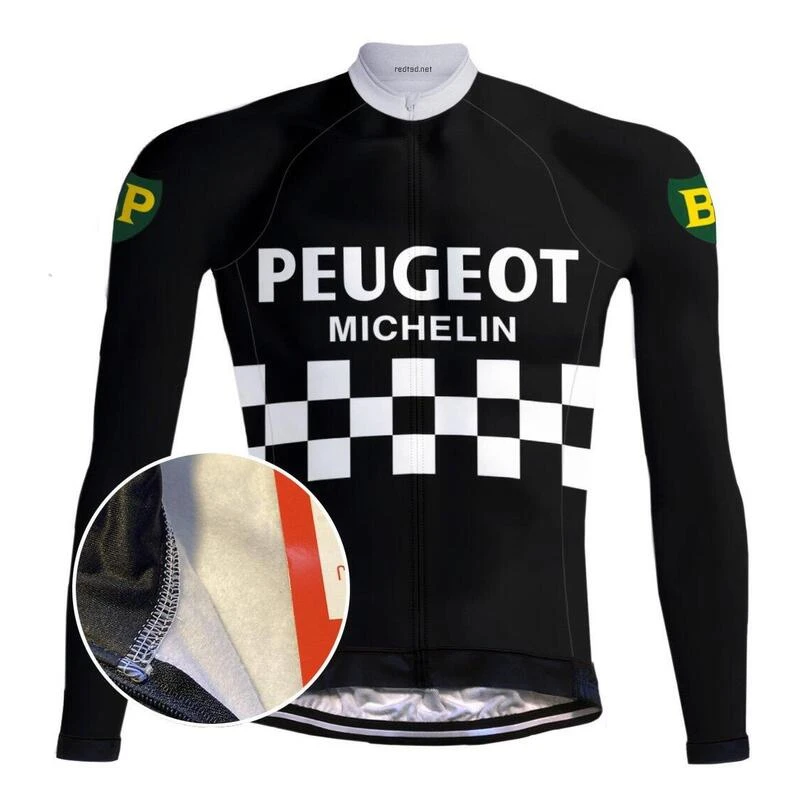 Maillot Cyclisme Vintage Peugeot (POLAIRE) - REDTED – Noir 3 Maillot Cyclisme Vintage Peugeot (POLAIRE) - REDTED – Noir