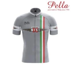 Maillot De Cyclisme à Manches Courtes Gris Cerchi Nisi