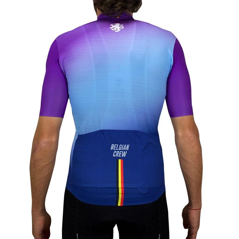 Maillot De Cyclisme Manches Courtes Bleu & Pourpre 'Oudenaarde 2.0' 4 Maillot De Cyclisme Manches Courtes Bleu & Pourpre 'Oudenaarde 2.0' – Image 2