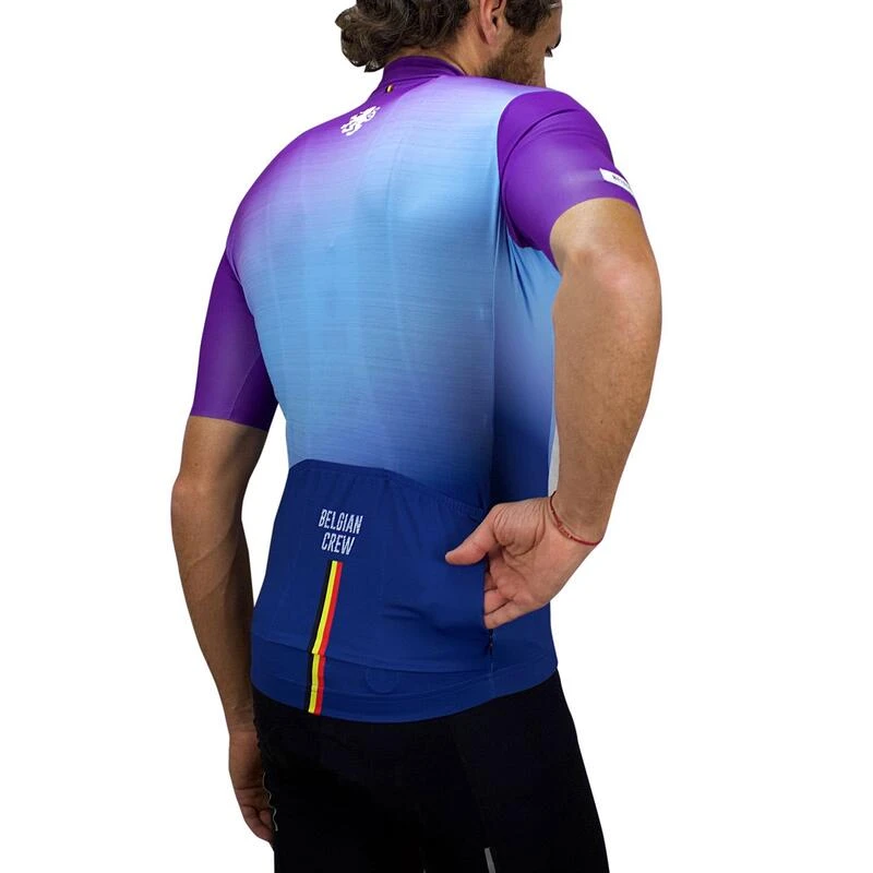 Maillot De Cyclisme Manches Courtes Bleu & Pourpre 'Oudenaarde 2.0' 5 Maillot De Cyclisme Manches Courtes Bleu & Pourpre 'Oudenaarde 2.0' – Image 3