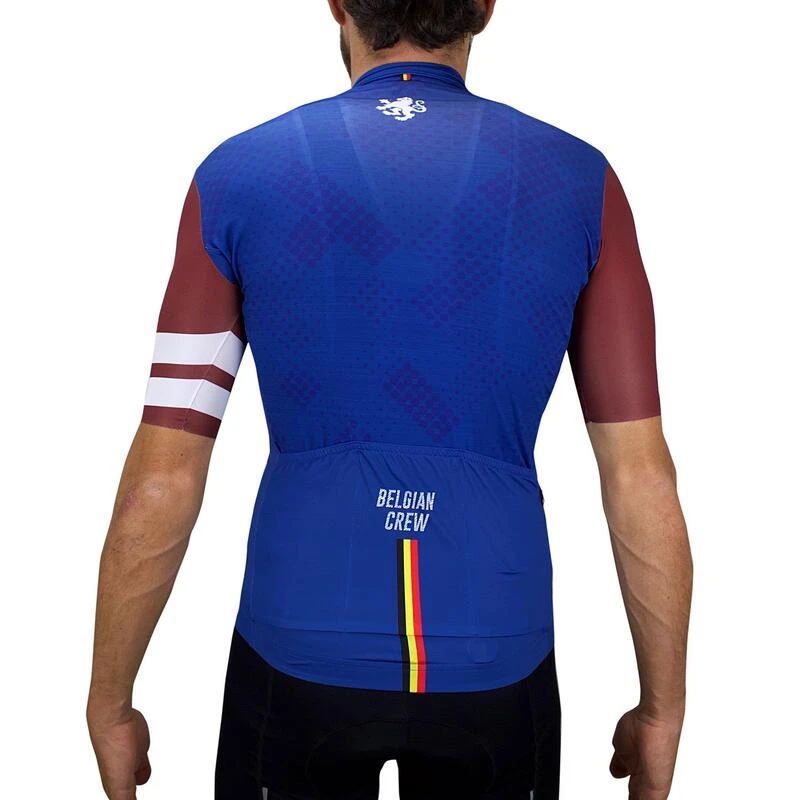 Maillot De Cyclisme Manches Courtes Bleu & Rouge 'Paterberg' 4 Maillot De Cyclisme Manches Courtes Bleu & Rouge 'Paterberg' – Image 2