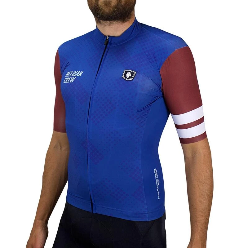 Maillot De Cyclisme Manches Courtes Bleu & Rouge 'Paterberg' 5 Maillot De Cyclisme Manches Courtes Bleu & Rouge 'Paterberg' – Image 3