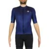 Maillot De Cyclisme Manches Courtes Bleu Marine 'Koppenberg' -Vélo Mania maillot de cyclisme manches courtes bleu marine koppenberg