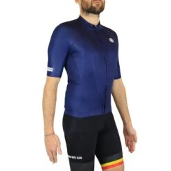 Maillot De Cyclisme Manches Courtes Bleu Marine 'Koppenberg' -Vélo Mania maillot de cyclisme manches courtes bleu marine koppenberg 2