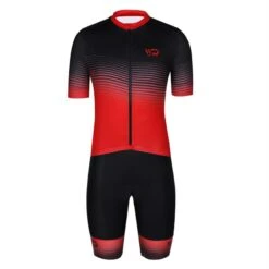 Maillot De Vélo Manches Courtes WAVE Noir/rouge -Vélo Mania maillot de velo manches courtes wave noirrouge 3