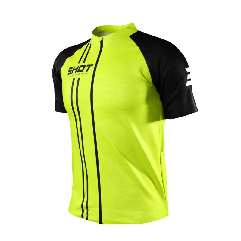 Maillot Manches Courtes Shot Unlimited Zip Jaune 3 Maillot Manches Courtes Shot Unlimited Zip Jaune