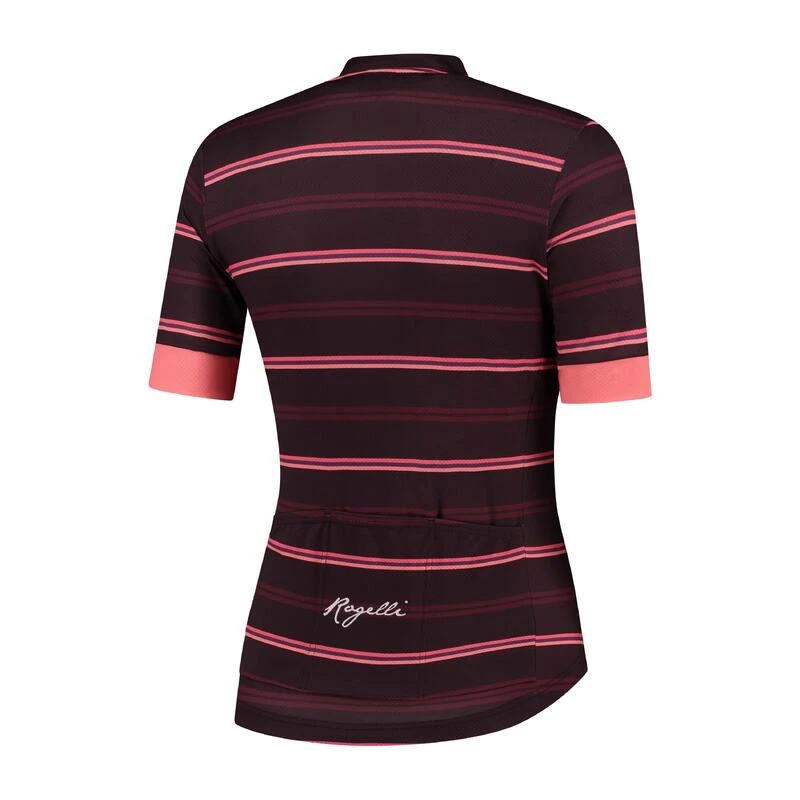 Rogelli Maillot Manches Courtes Velo Femme - Stripe 4 Rogelli Maillot Manches Courtes Velo Femme - Stripe – Image 2