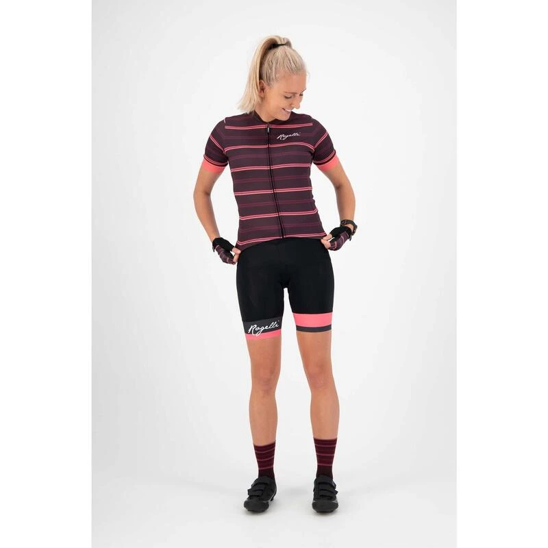 Rogelli Maillot Manches Courtes Velo Femme - Stripe 5 Rogelli Maillot Manches Courtes Velo Femme - Stripe – Image 3