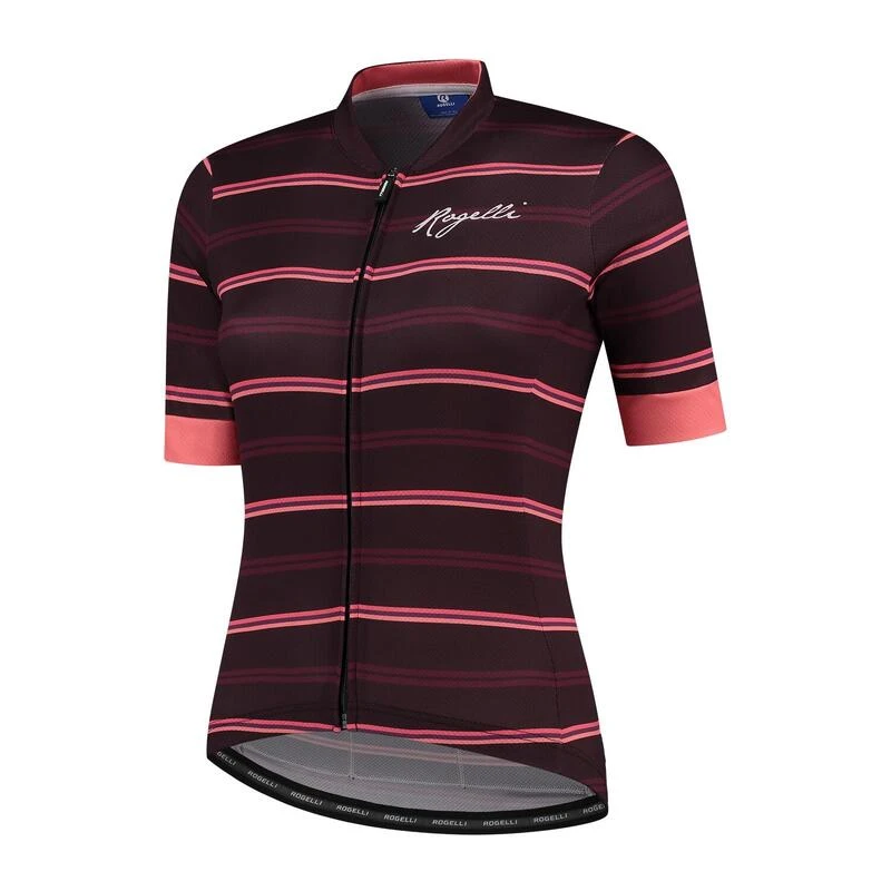 Rogelli Maillot Manches Courtes Velo Femme - Stripe 3 Rogelli Maillot Manches Courtes Velo Femme - Stripe