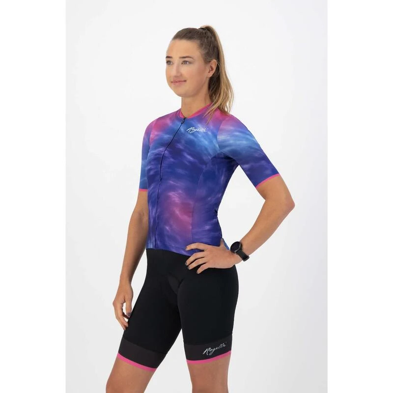 Rogelli Maillot Manches Courtes Velo Femme - Tie Dye 4 Rogelli Maillot Manches Courtes Velo Femme - Tie Dye – Image 2