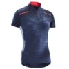 MAILLOT MANCHES COURTES VELO ROUTE FEMME TRIBAN 500 MARINE 2 MAILLOT MANCHES COURTES VELO ROUTE FEMME TRIBAN 500 MARINE -Vélo Mania maillot manches courtes velo route femme triban 500 marine