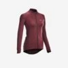 MAILLOT MANCHES LONGUES VELO GRAVEL 900 48% MERINOS FEMME BORDEAUX 1 MAILLOT MANCHES LONGUES VELO GRAVEL 900 48% MERINOS FEMME BORDEAUX -Vélo Mania maillot manches longues velo gravel 900 48 merinos femme bordeaux