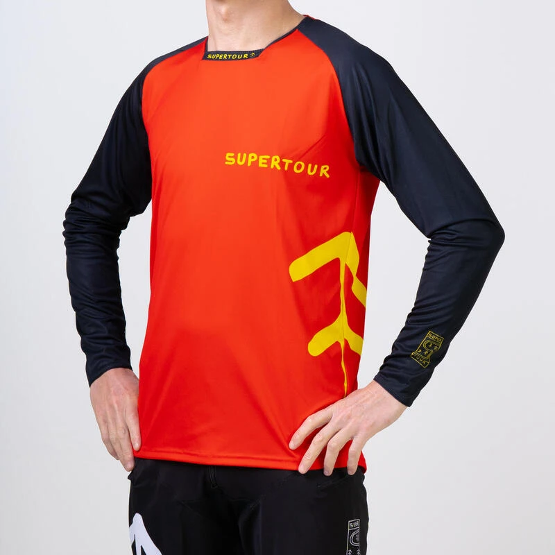 Maillot Vélo FreeRide Rouge Manches Longues 4 Maillot Vélo FreeRide Rouge Manches Longues – Image 2