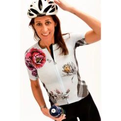 Maillot Vélo Maches Coutres Pour Femmes Print Floral 8andCounting -Vélo Mania maillot velo maches coutres pour femmes print floral 8andcounting 2