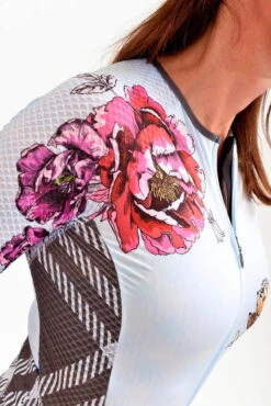 Maillot Vélo Maches Coutres Pour Femmes Print Floral 8andCounting -Vélo Mania maillot velo maches coutres pour femmes print floral 8andcounting 3