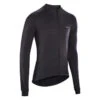 MAILLOT VELO ROUTE MANCHES LONGUES MI-SAISON HOMME - RC100 NOIR -Vélo Mania maillot velo route manches longues mi saison homme rc100 noir