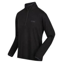 Regatta Makhill Maillot De Vélo Zippé à Moitié Pour Homme - Noir