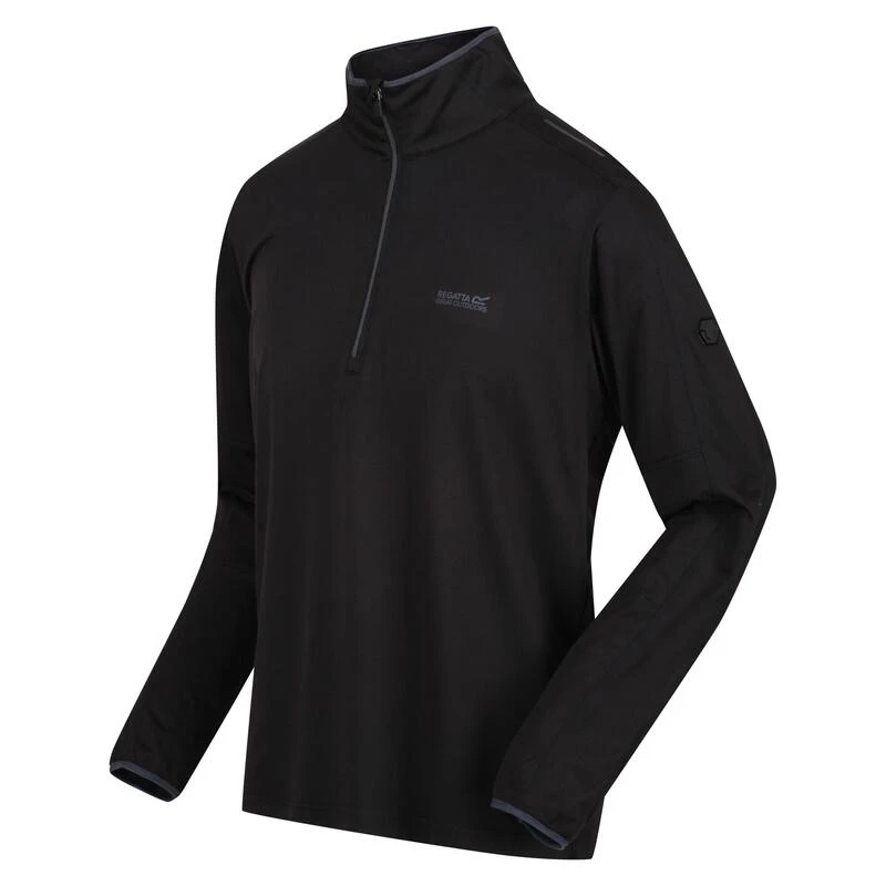 Regatta Makhill Maillot De Vélo Zippé à Moitié Pour Homme - Noir 3 Regatta Makhill Maillot De Vélo Zippé à Moitié Pour Homme - Noir