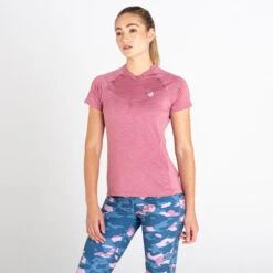 Dare 2b Outdare III Maillot De Fitness Zippé à Moitié Pour Femme - Rose -Vélo Mania outdare iii maillot de fitness zippe a moitie pour femme rose 3