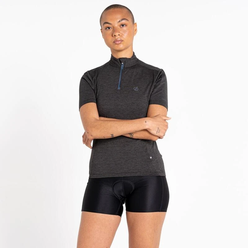 Dare 2b Pedal Through It Maillot De Fitness Zippé à Moitié Pour Femme - Noir 3 Dare 2b Pedal Through It Maillot De Fitness Zippé à Moitié Pour Femme - Noir