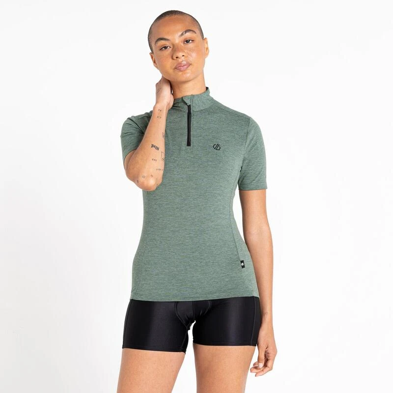 Dare 2b Pedal Through It Maillot De Fitness Zippé à Moitié Pour Femme - Vert 3 Dare 2b Pedal Through It Maillot De Fitness Zippé à Moitié Pour Femme - Vert