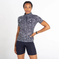 Dare 2b Persist Maillot à Manches Courtes Zippé 7/8 Pour Femme - Noir -Vélo Mania persist maillot a manches courtes zippe 78 pour femme noir 4