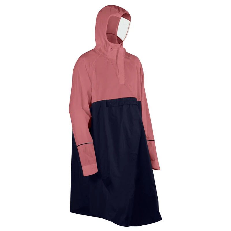 BTWIN PONCHO PLUIE VÉLO 900 ROSE / BLEU MARINE 3 BTWIN PONCHO PLUIE VÉLO 900 ROSE / BLEU MARINE