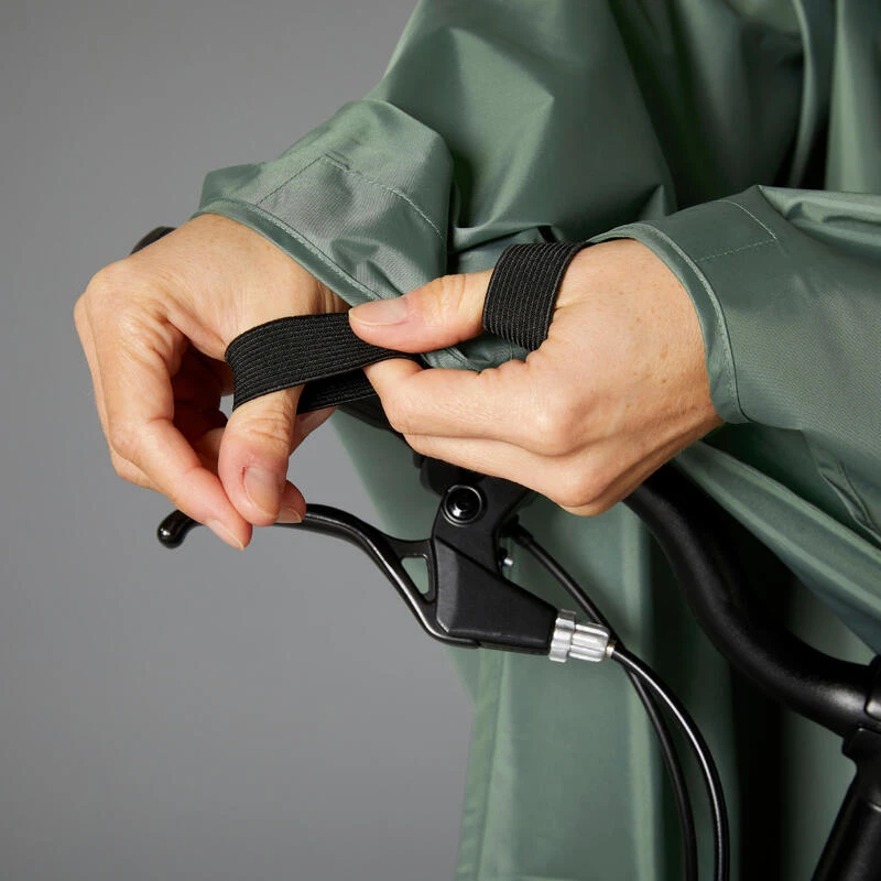 BTWIN PONCHO PLUIE VELO VILLE 100 VERT 6 BTWIN PONCHO PLUIE VELO VILLE 100 VERT – Image 4