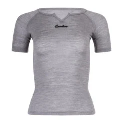 Isadore Première Couche Manche Courte Mérinos Pour Femme Grey
