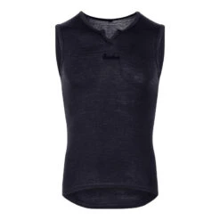 Isadore Première Couche Sans Manches Mérinos Black