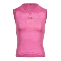 Isadore Première Couche Sans Manches Mérinos Crushed Berry