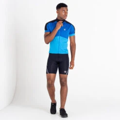 Dare 2b Protraction II T-shirt De Cyclisme Zippé à Manches Courtes Pour Homme - Bleu -Vélo Mania protraction ii t shirt de cyclisme zippe a manches courtes pour homme bleu 4