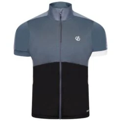 Dare 2b Protraction II T-shirt De Cyclisme Zippé à Manches Courtes Pour Homme - Noir